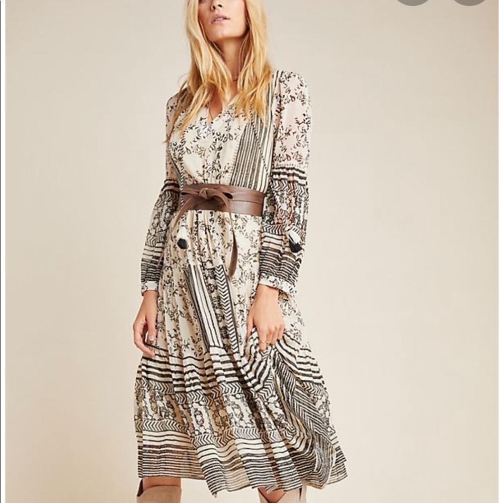 Anthropologie Cadence Tiered Midi Dress